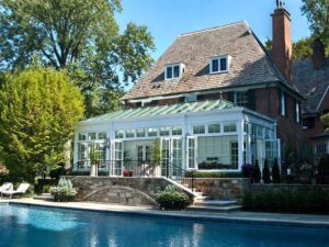 Elegant Victorian Glasshouse With Swimming Pool For Garden